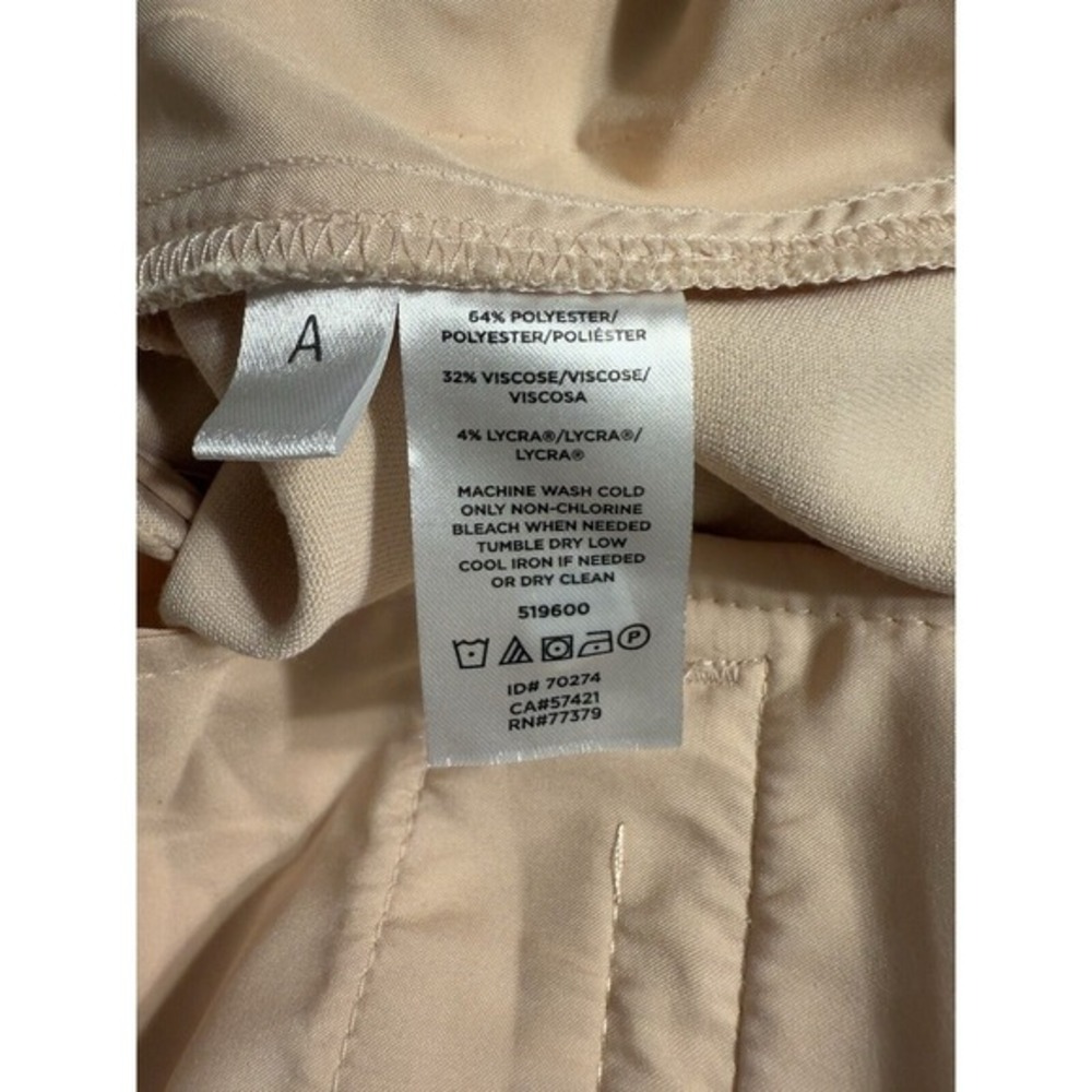 Ann Taylor Tan Cropped Trouser Pants Button Detail 12 Academia Preppy Chic 79-41 - Picture 7 of 15